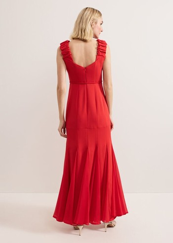 Phase Eight Ansley Strappy Dress Red Australia | UZ3690871